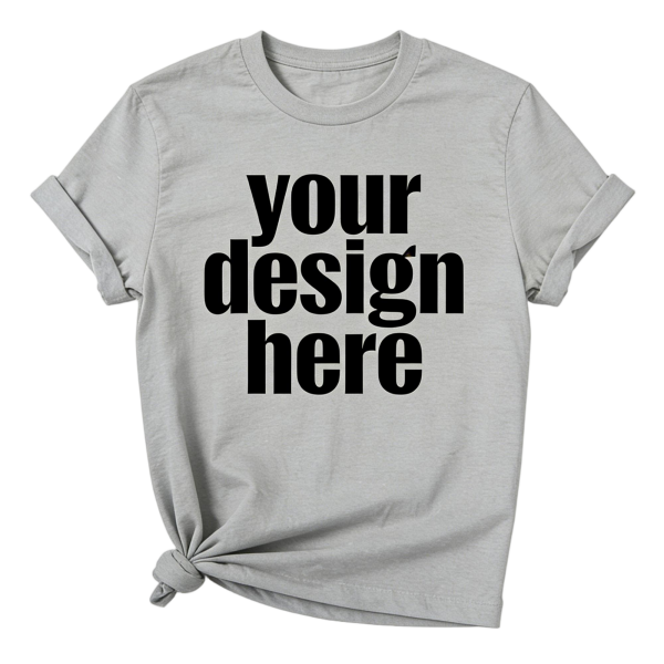 Light Grey Rolled Sleeve T-Shirt (Knot Detail)