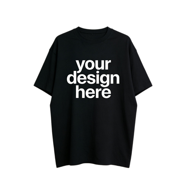 Black Oversized Crew Neck T-Shirt