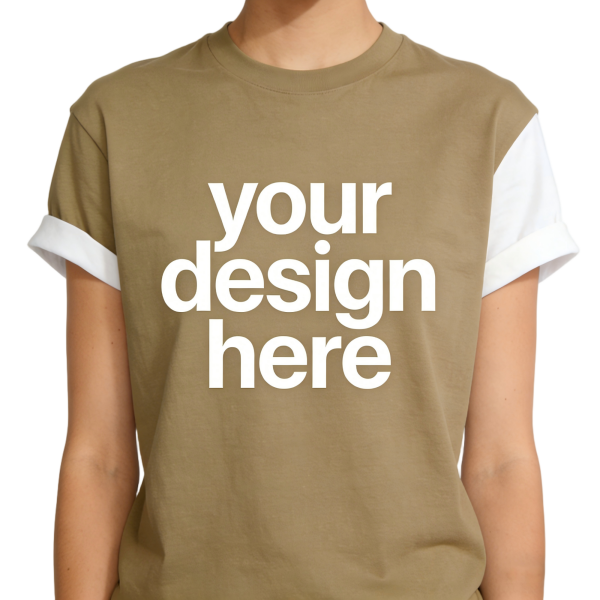 Khaki Raglan Sleeve T-Shirt
