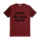 Burgundy Contrast Sleeve Statement T-Shirt
