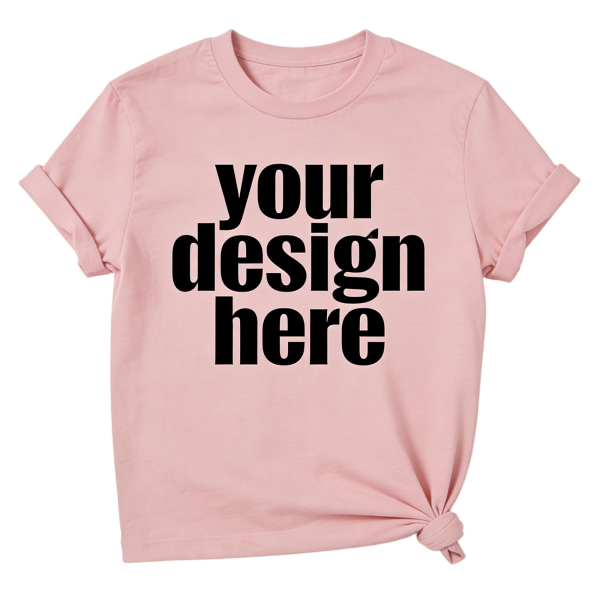 Blush Pink Rolled Side-Knot T-Shirt