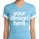Light Blue V-Neck T-Shirt